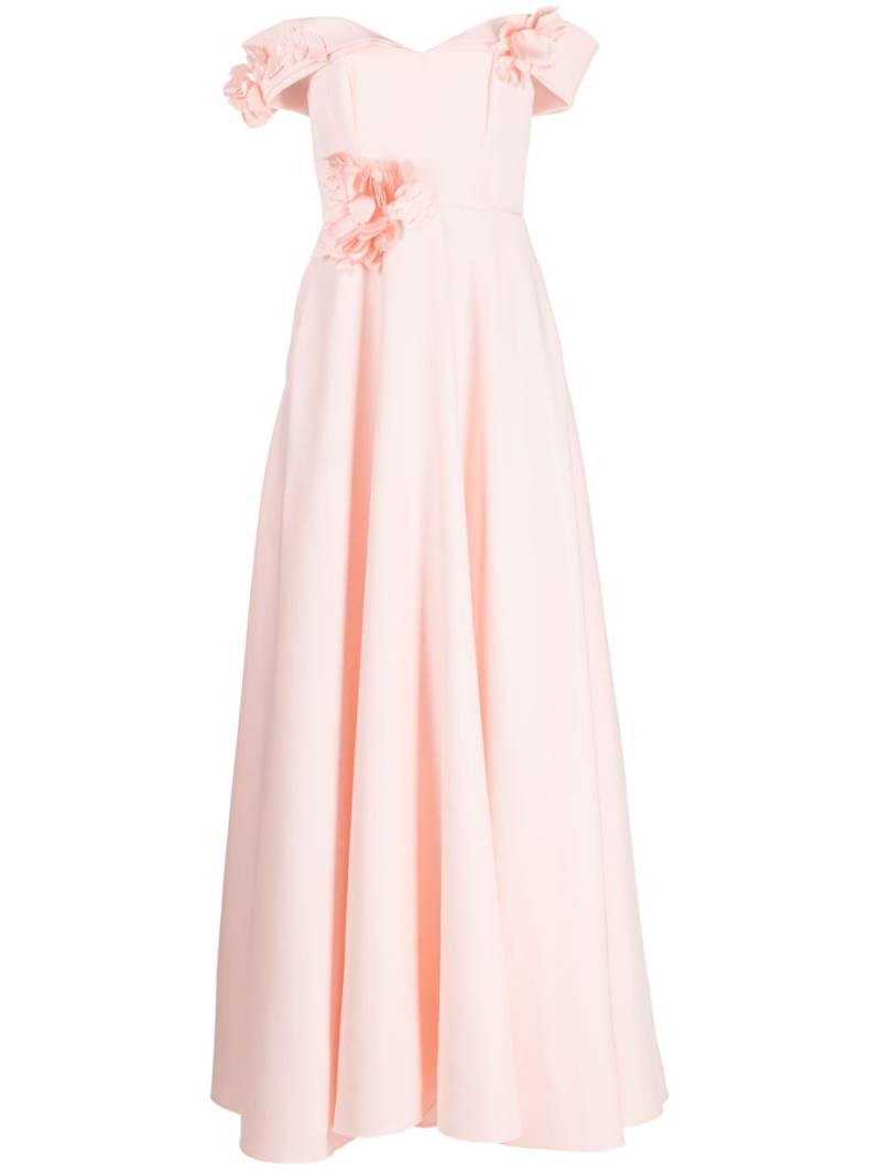 Marchesa Notte Duchess satin-finish ball gown - Pink von Marchesa Notte