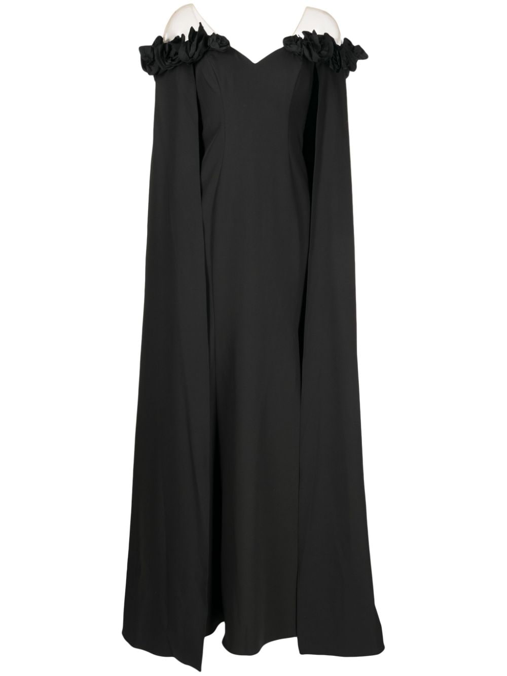 Marchesa Notte Illusion off-shoulder gown - Black von Marchesa Notte
