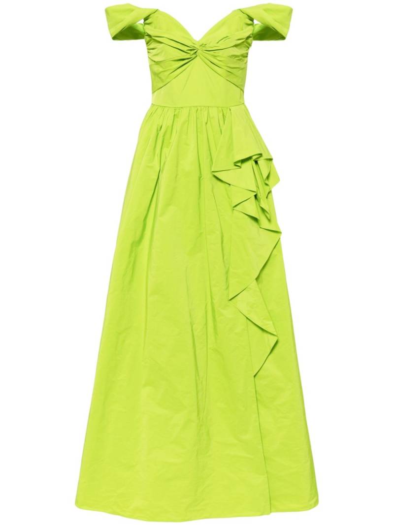 Marchesa Notte Twist taffeta gown - Green von Marchesa Notte