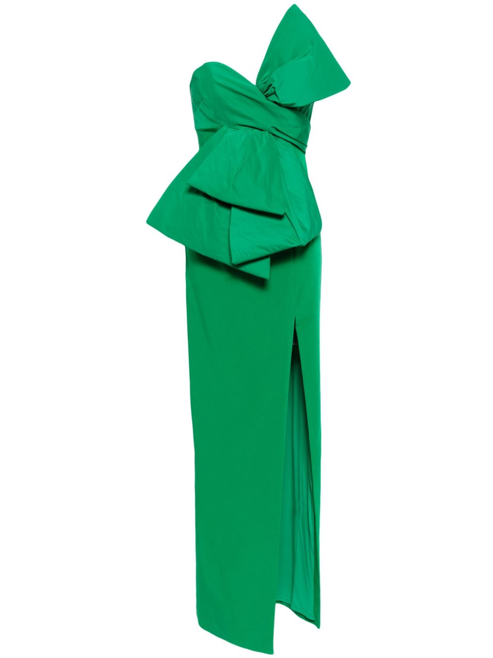 Marchesa Notte bow-embellished strapless gown - Green von Marchesa Notte