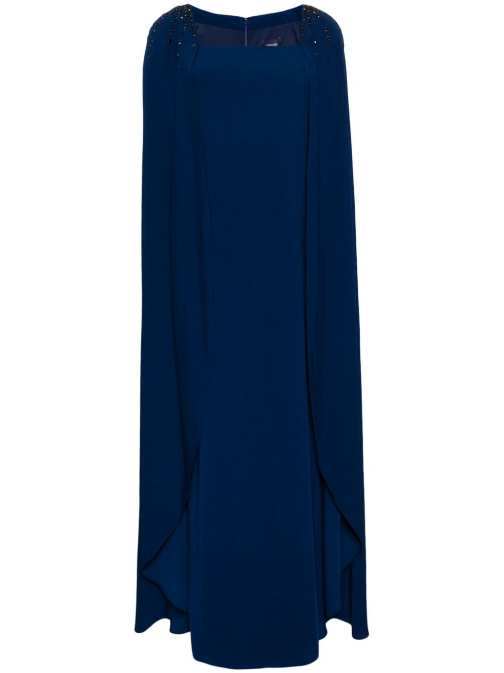 Marchesa Notte crystal-embellished cape gown - Blue von Marchesa Notte