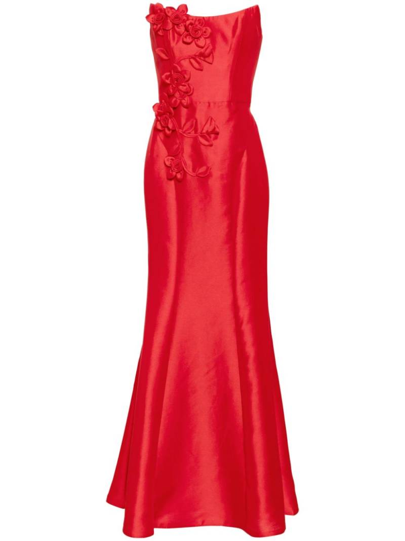 Marchesa Notte floral mikado maxi dress - Red von Marchesa Notte