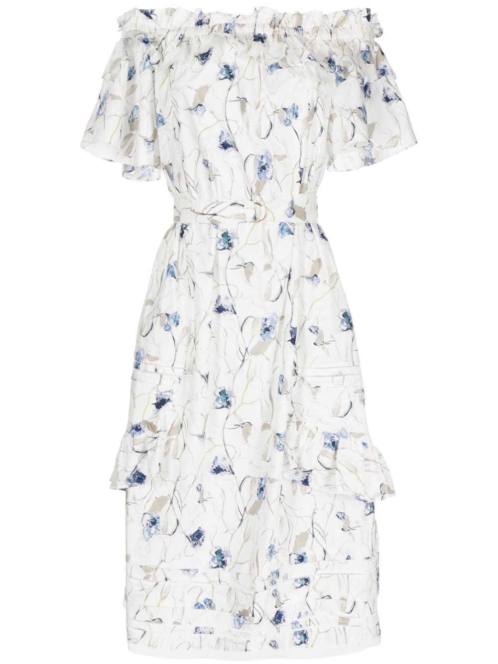 Marchesa Notte floral-print dress - White von Marchesa Notte