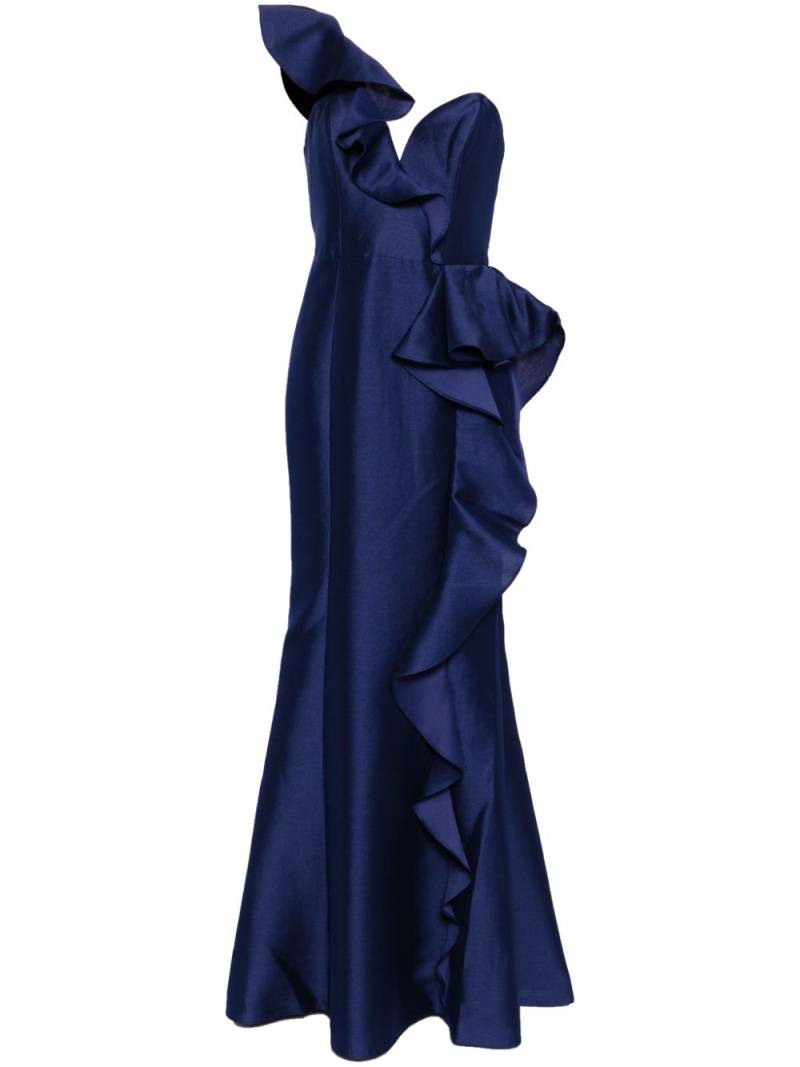 Marchesa Notte mikado gown - Blue von Marchesa Notte