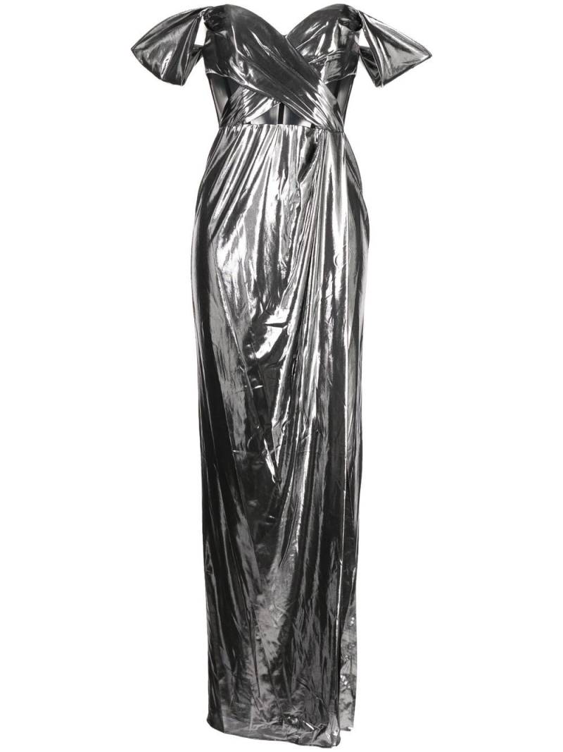 Marchesa Notte off-shoulder gown - Silver von Marchesa Notte