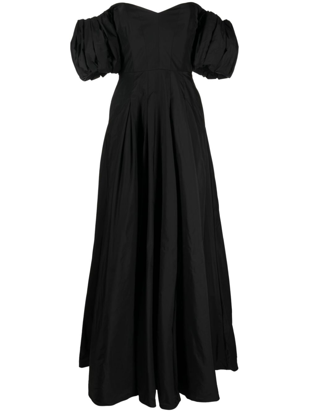 Marchesa Notte off-shoulder taffeta gown - Black von Marchesa Notte