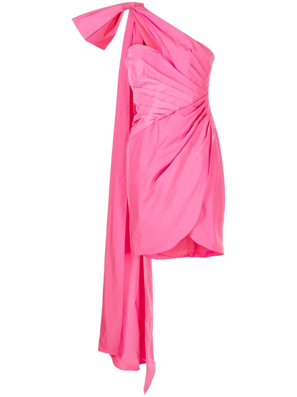 Marchesa Notte one-shoulder taffeta mini dress - Pink von Marchesa Notte