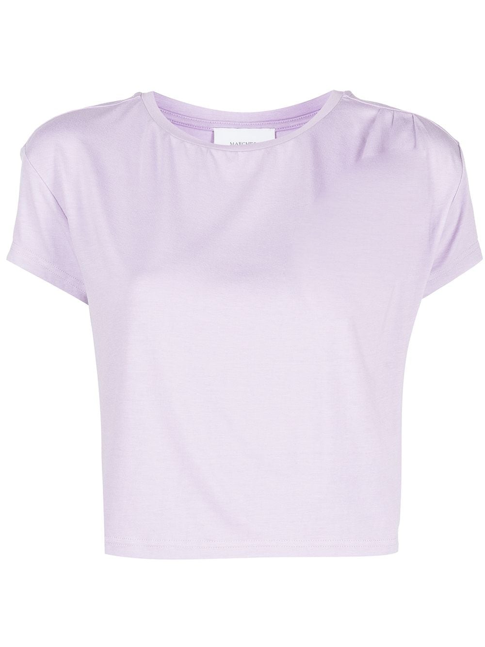 Marchesa Notte round neck cropped T-shirt - Purple von Marchesa Notte