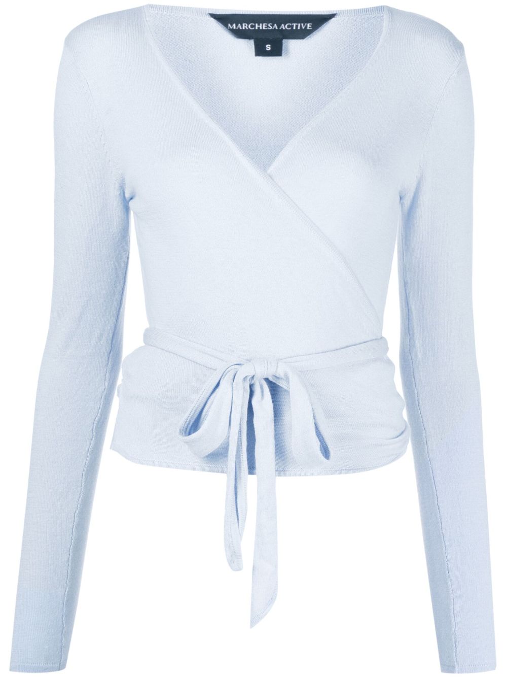 Marchesa Notte tie wrap long-sleeve top - Blue von Marchesa Notte