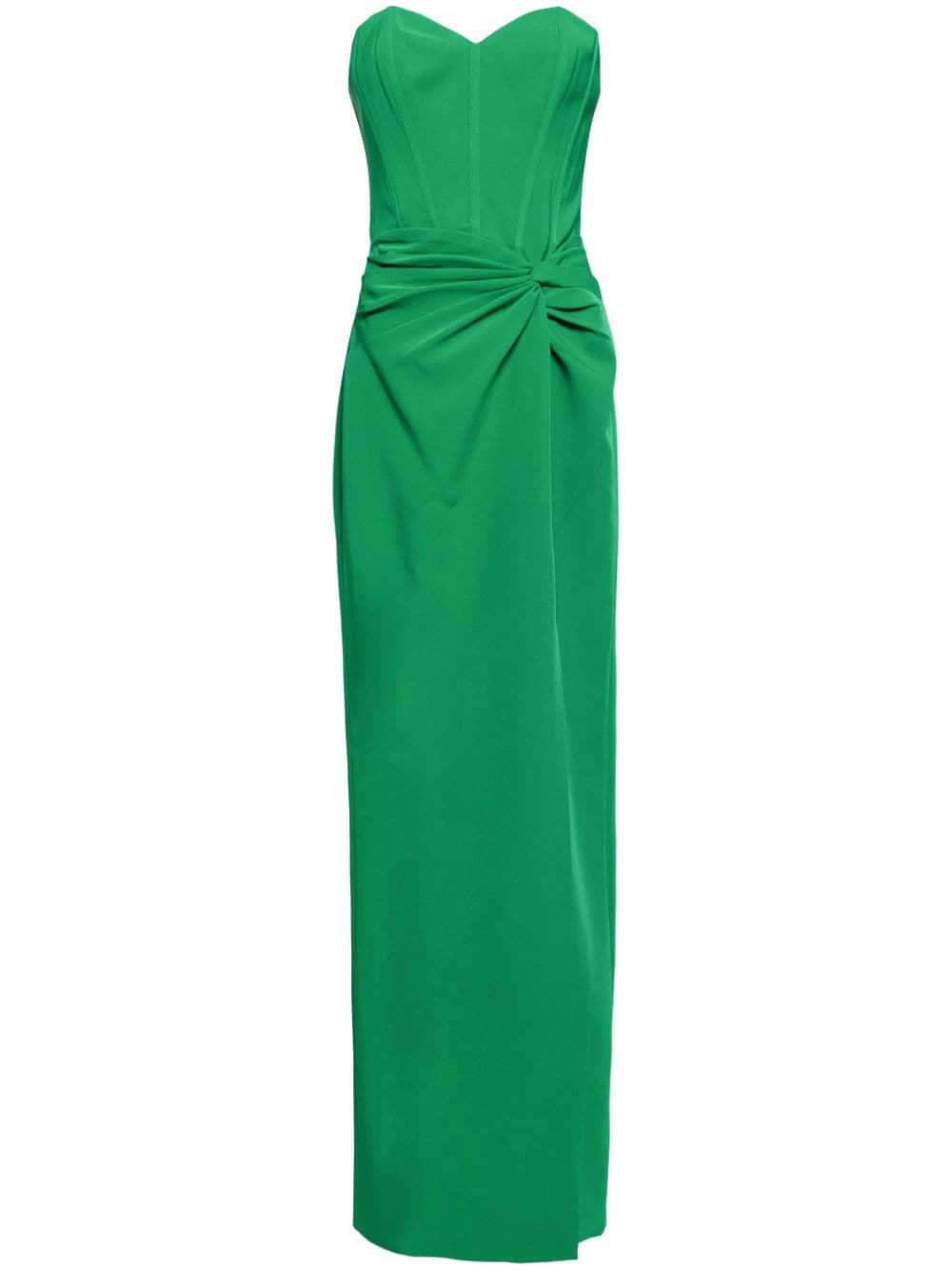 Marchesa Notte twist-detail column gown - Green von Marchesa Notte