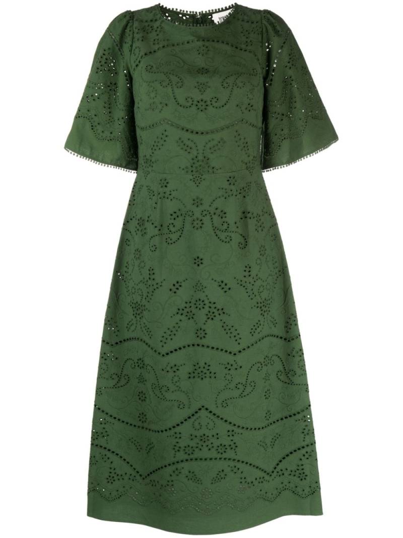 Marchesa Rosa Dhalia broderie anglaise midi dress - Green von Marchesa Rosa