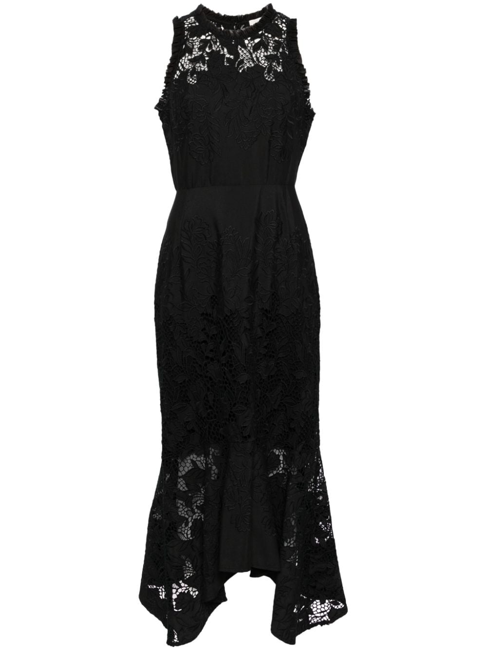 Marchesa Rosa Iris guipure-lace midi dress - Black von Marchesa Rosa