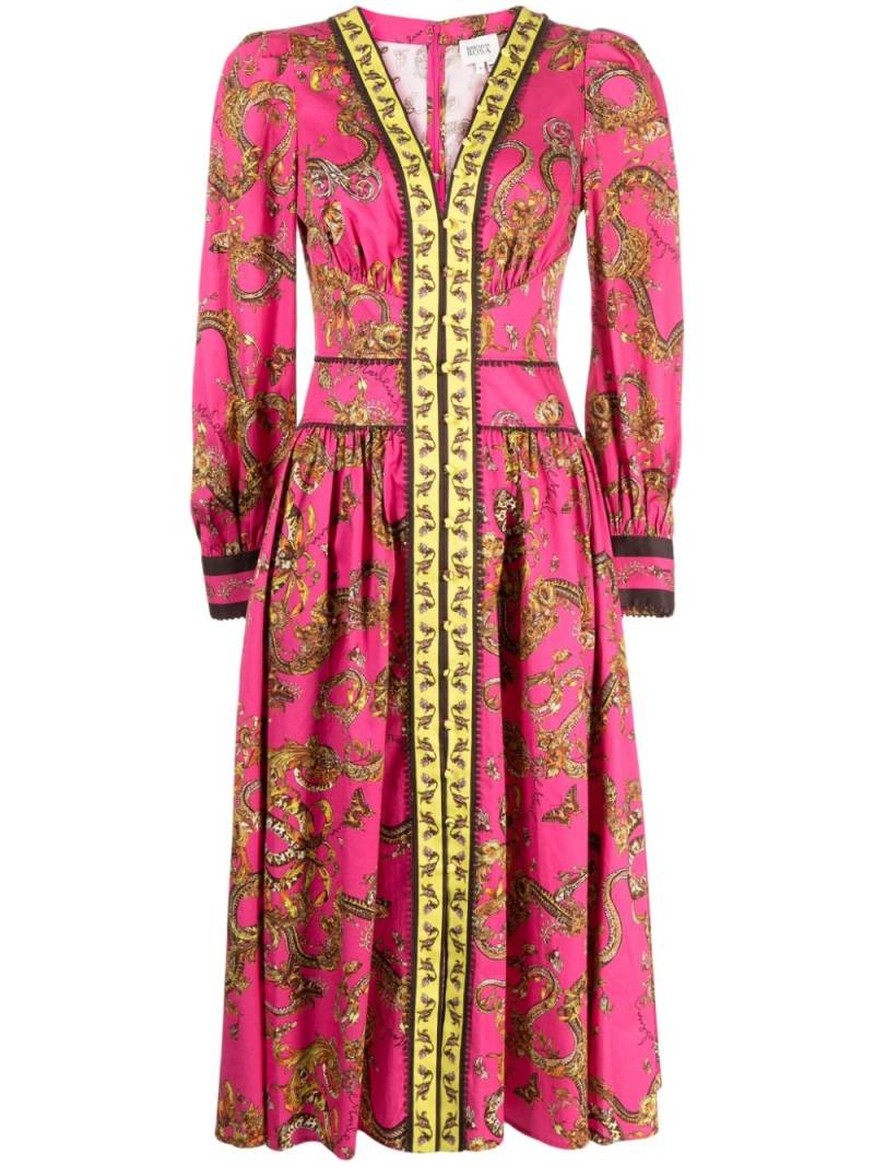 Marchesa Rosa Tansy paisley-print midi dress - Pink von Marchesa Rosa