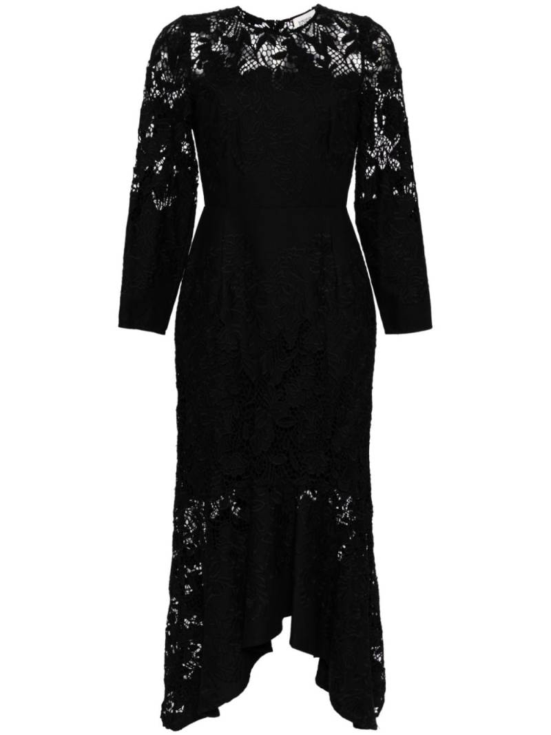 Marchesa Rosa asymmetric lace maxi dress - Black von Marchesa Rosa