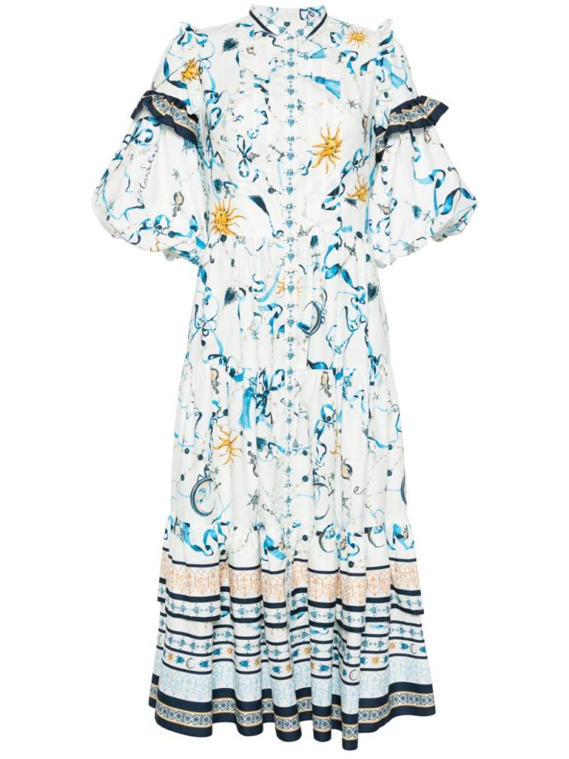 Marchesa Rosa graphic-print cotton dress - White von Marchesa Rosa