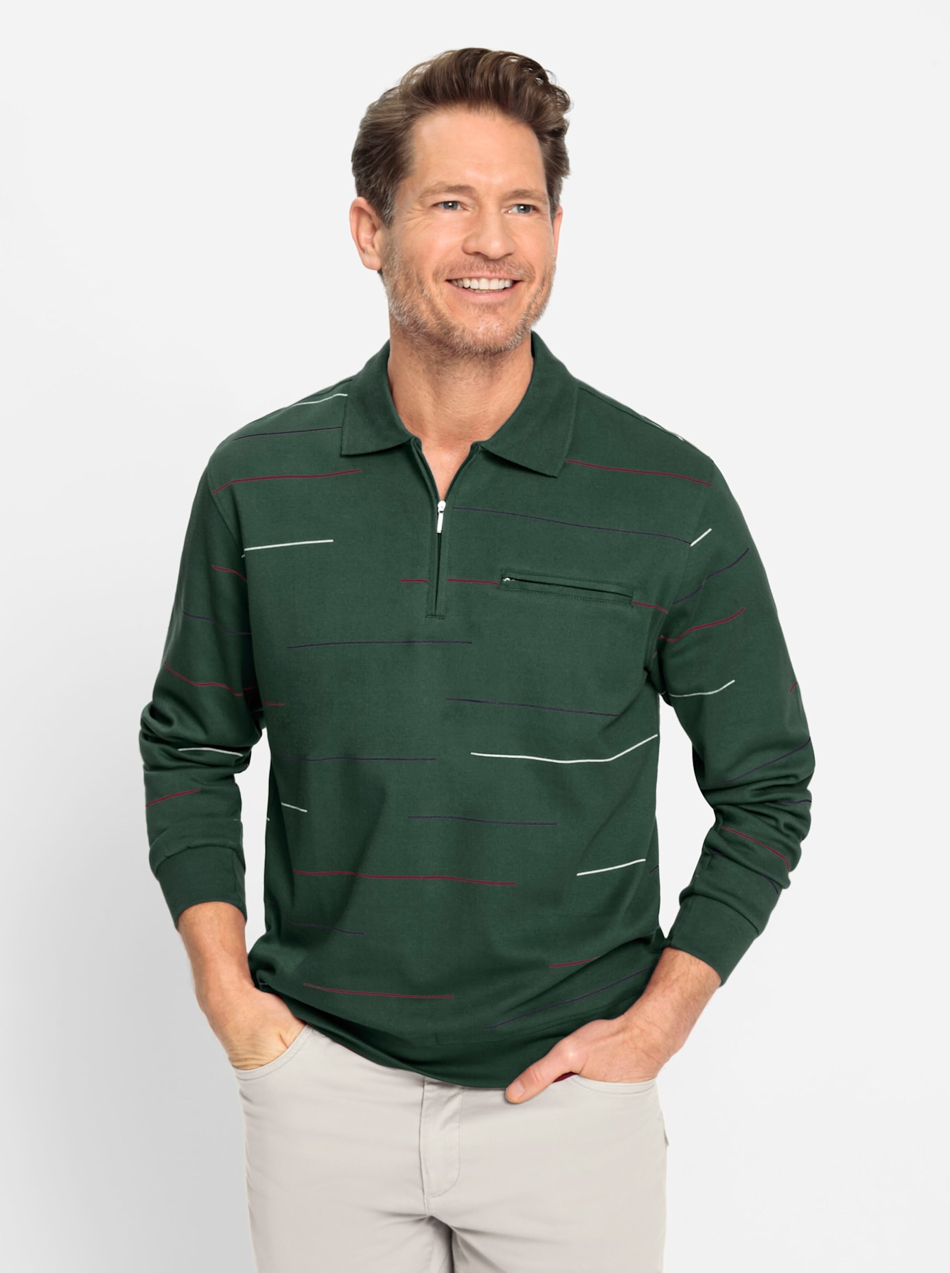 Marco Donati Langarm-Poloshirt »Langarm-Poloshirt« von Marco Donati