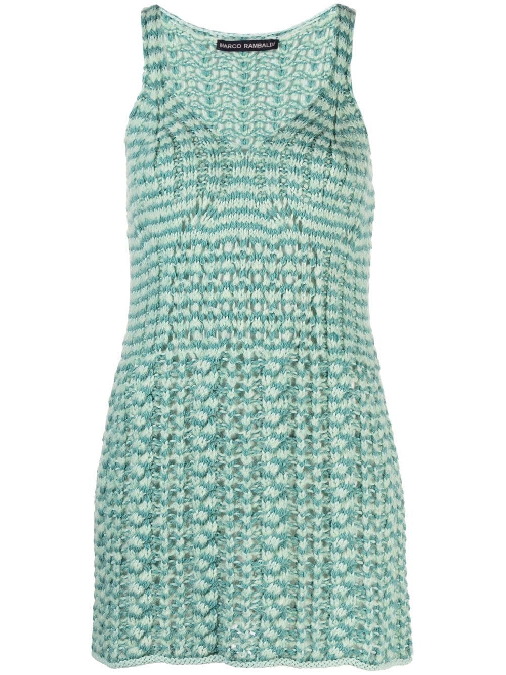 Marco Rambaldi sleeveless knitted mini dress - Green von Marco Rambaldi