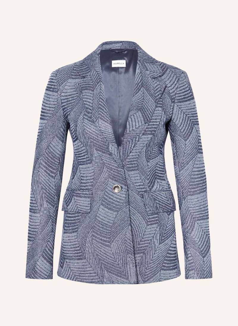 Marella Blazer Mit Glitzergarn blau von Marella