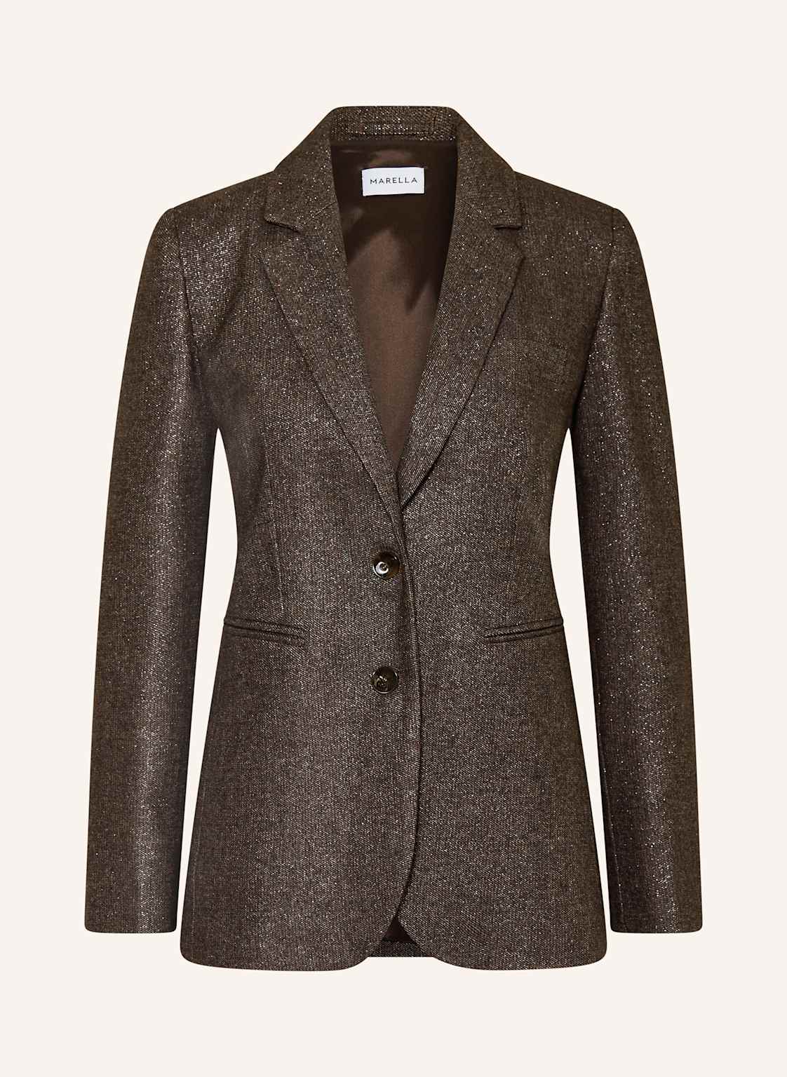 Marella Blazer Mit Glitzergarn braun von Marella