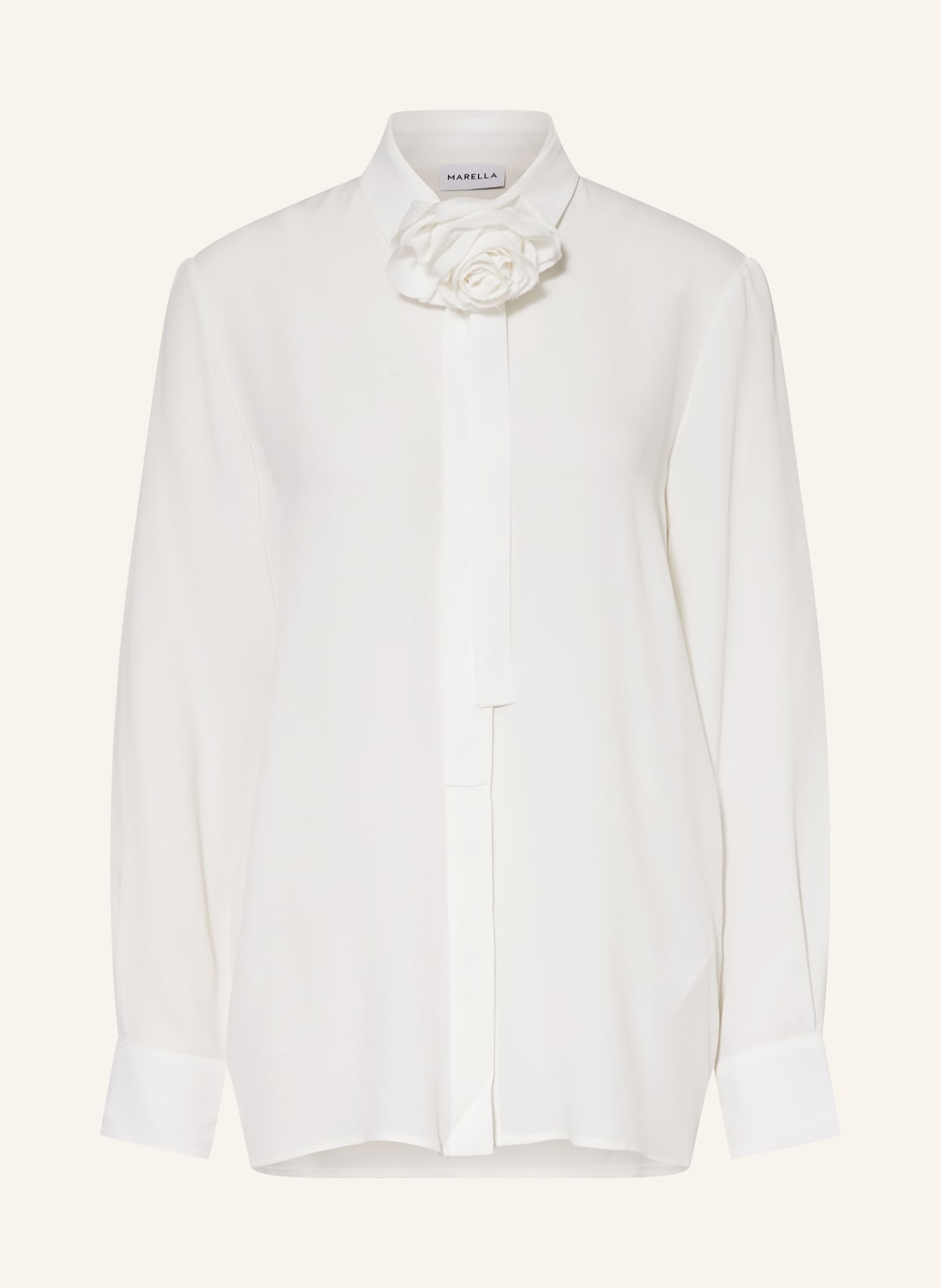 Marella Bluse Nastro Mit Abnehmbarer Schluppe weiss von Marella