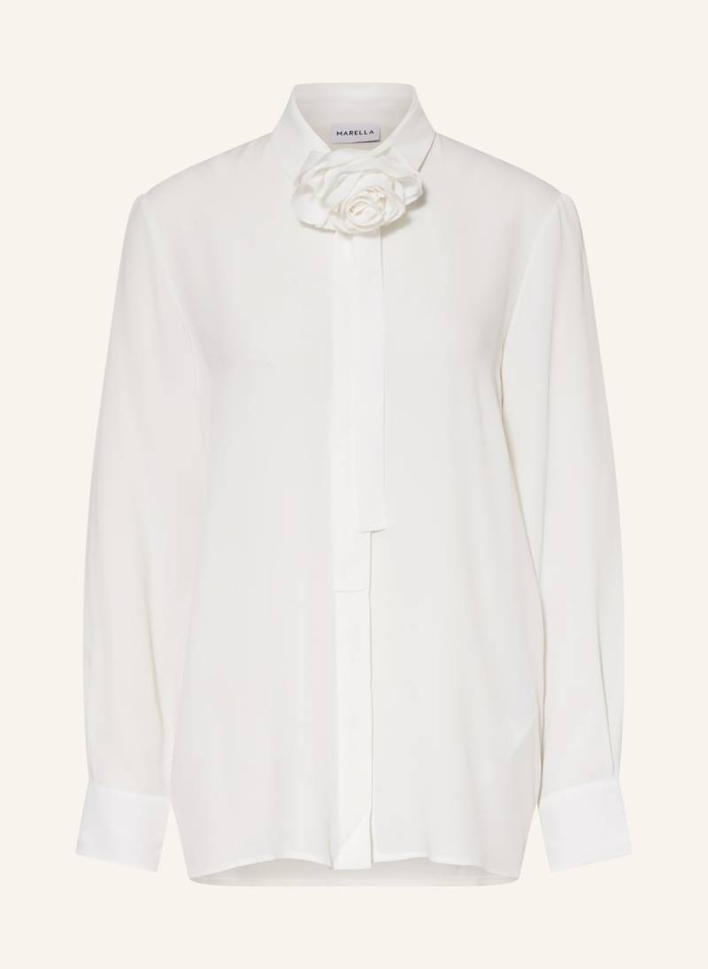 Marella Bluse Nastro Mit Abnehmbarer Schluppe weiss von Marella