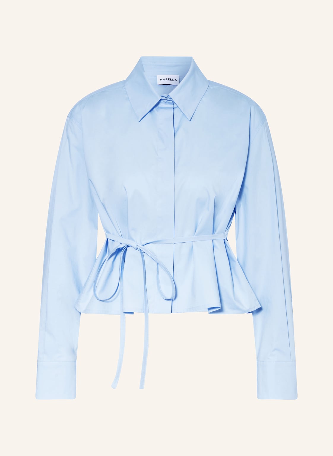 Marella Cropped-Hemdbluse blau Marella Cropped-Hemdbluse blau von Marella