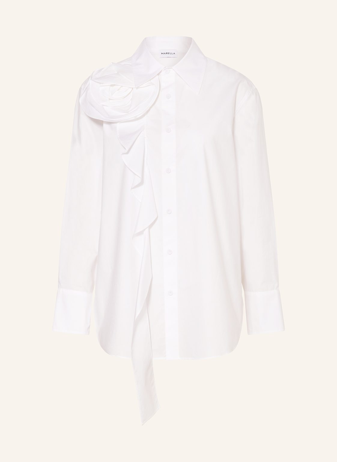 Marella Hemdbluse Mit Volants weiss Marella Hemdbluse Mit Volants weiss von Marella