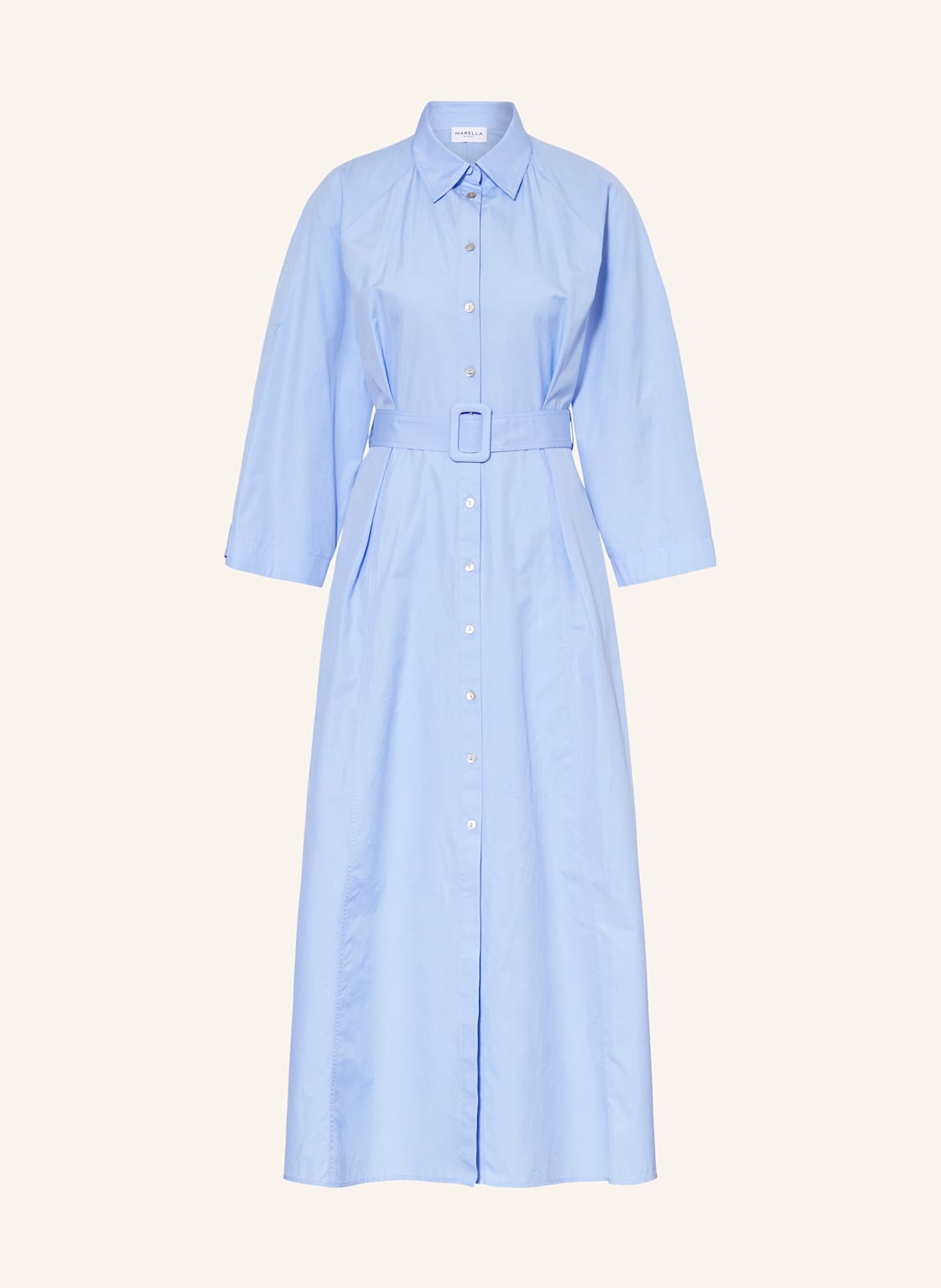 Marella Hemdblusenkleid Mit 3/4-Arm blau Marella Hemdblusenkleid Mit 3/4-Arm blau von Marella