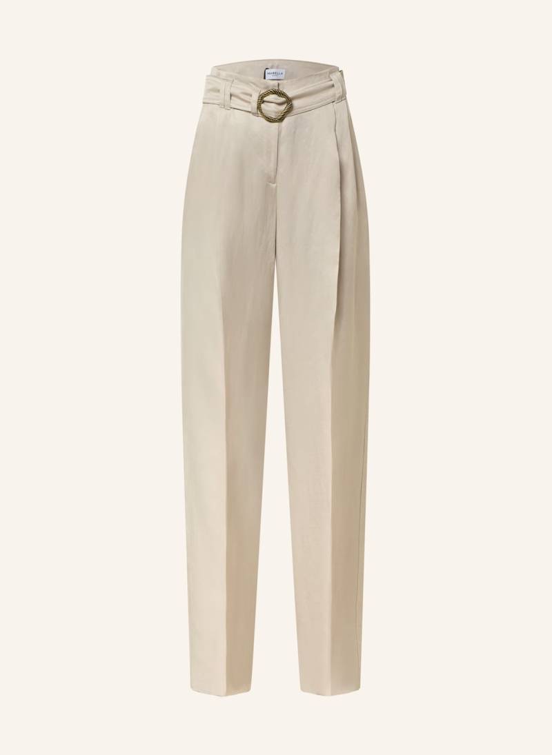 Marella Hose Mit Leinen beige von Marella