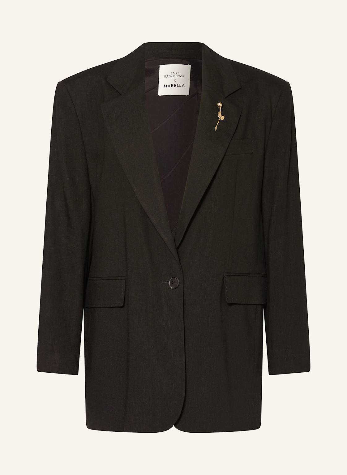 Marella Longblazer Mit Leinen schwarz Marella Longblazer Mit Leinen schwarz von Marella