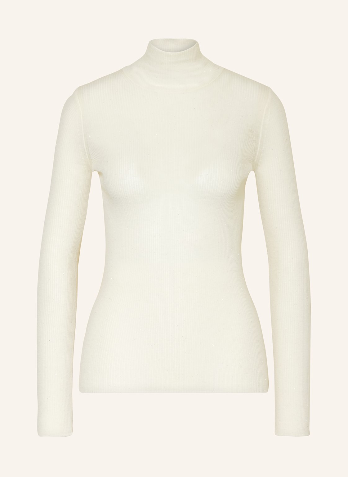 Marella Rollkragenpullover Mit Pailletten weiss von Marella