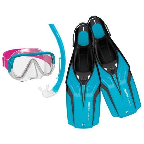 Mares - Kid's Set Nateeva Keewee - Schnorchelset Gr XS - 8-14 Years aqua von Mares