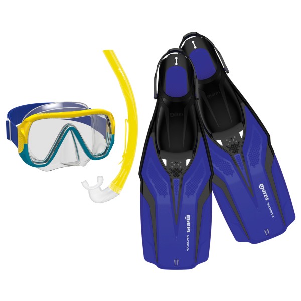 Mares - Kid's Set Nateeva Keewee - Schnorchelset Gr XS - 8-14 Years blau von Mares