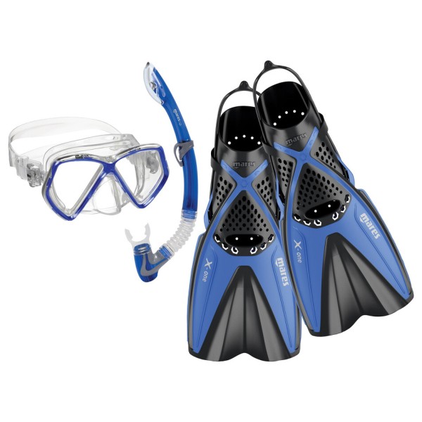 Mares - Kid's Set X-One Pirate - Schnorchelset Gr 24-29 - XS;30-34 - S blau von Mares