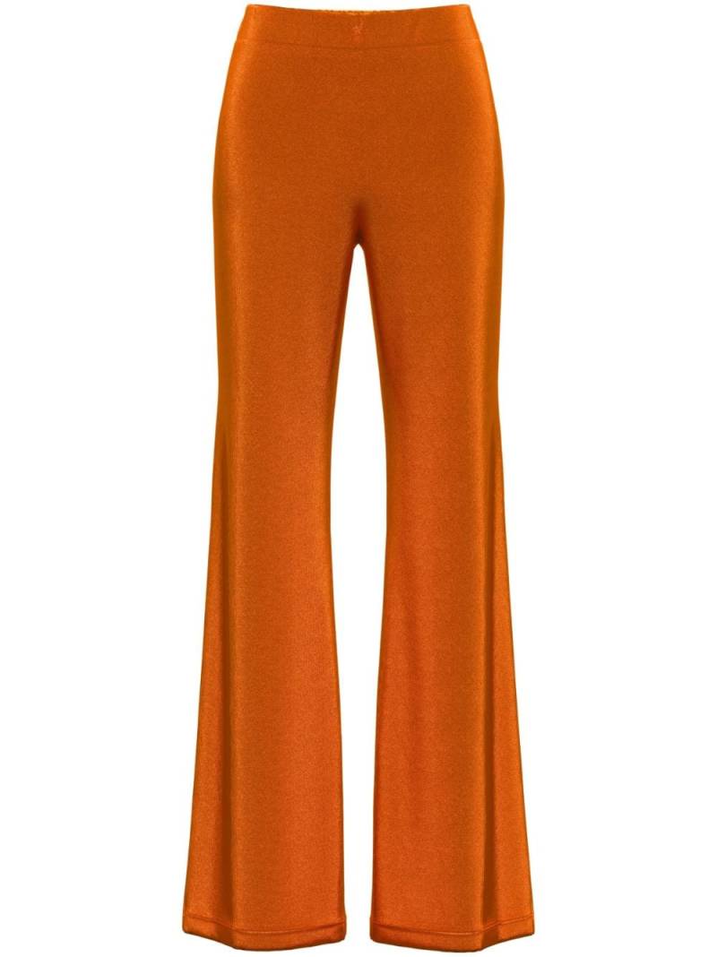 Margherita MACCAPANI Easy laminated wide-leg trousers - Orange von Margherita MACCAPANI