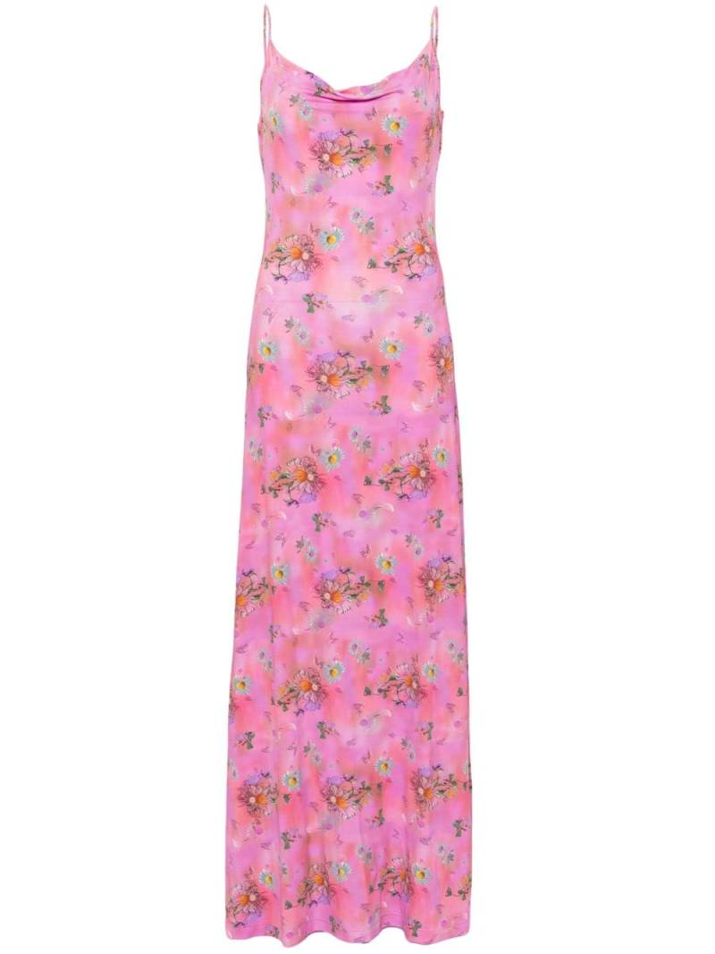 Margherita MACCAPANI Ita floral-print maxi dress - Pink von Margherita MACCAPANI