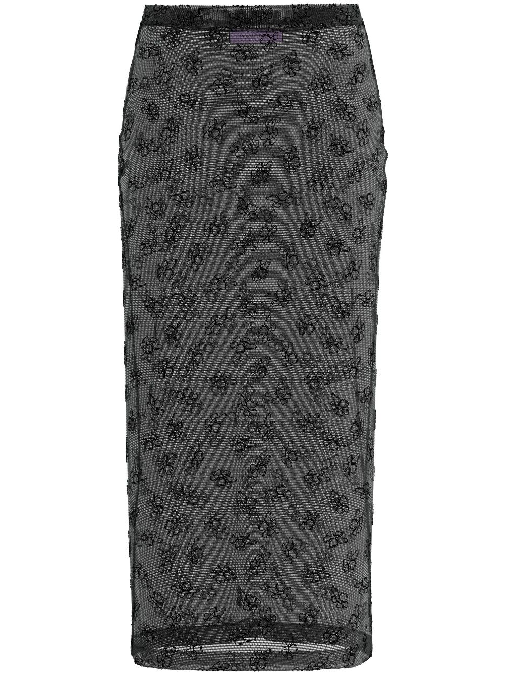 Margherita MACCAPANI The Overskirt semi-sheer skirt - Black von Margherita MACCAPANI