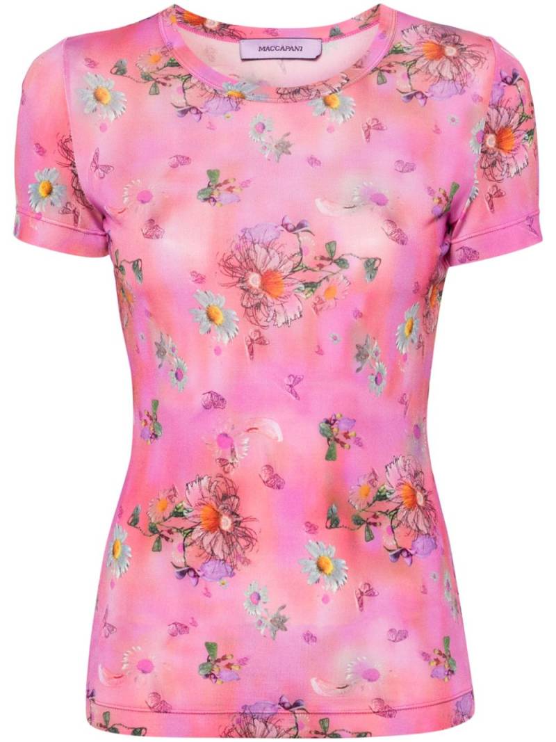 Margherita MACCAPANI The Skimpy floral-print T-shirt - Pink von Margherita MACCAPANI