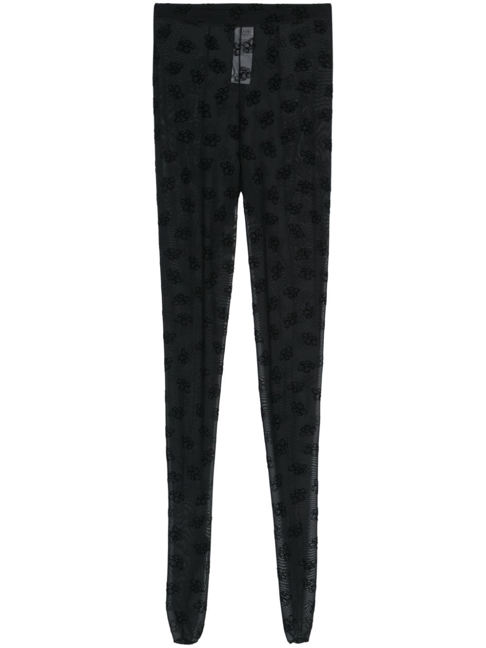 Margherita MACCAPANI high-waist mesh leggings - Black von Margherita MACCAPANI