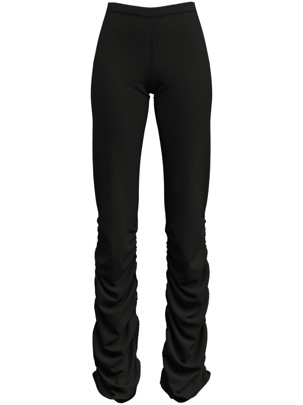 Margherita MACCAPANI ruched crepe slim-fit trousers - Black von Margherita MACCAPANI