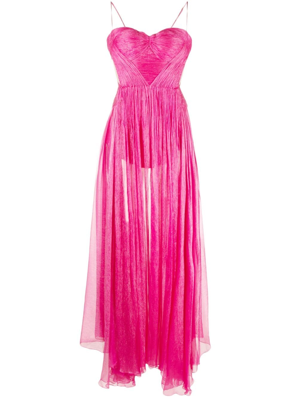 Maria Lucia Hohan Allar semi-sheer flared gown - Pink von Maria Lucia Hohan