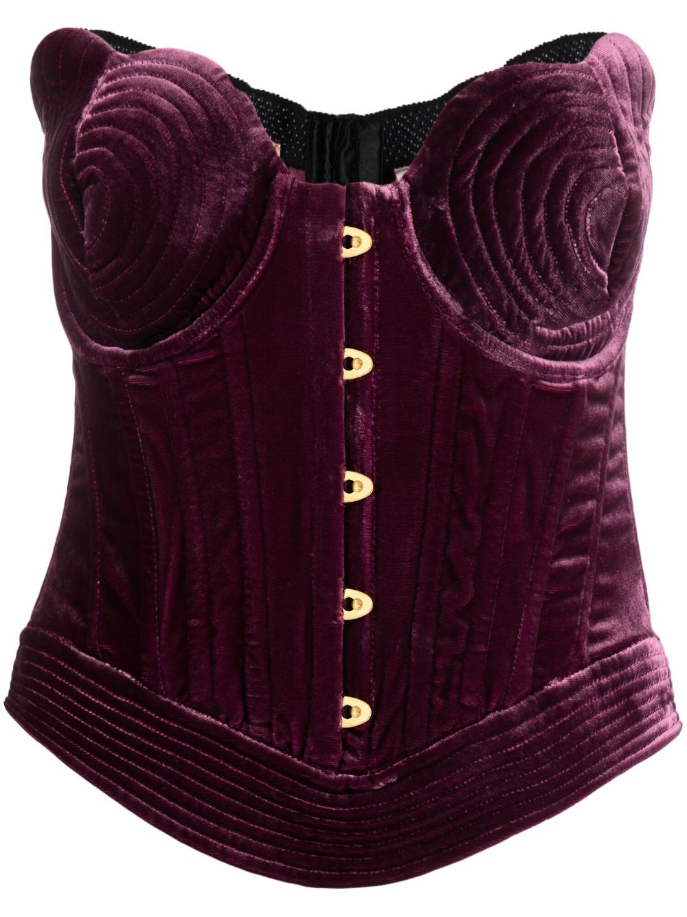 Maria Lucia Hohan Destiny velvet corset top - Purple von Maria Lucia Hohan