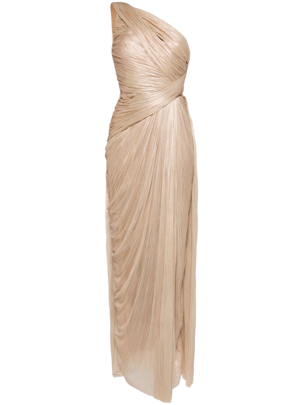 Maria Lucia Hohan Jolene pleated one-shoulder gown - Gold von Maria Lucia Hohan