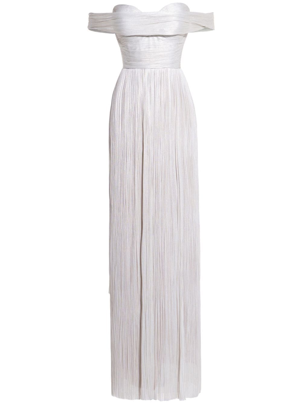 Maria Lucia Hohan Theia pleated gown - White von Maria Lucia Hohan