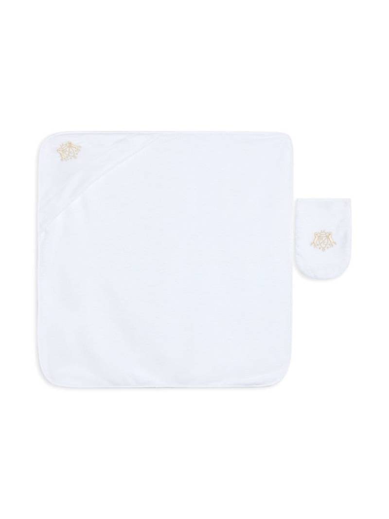 Marie-Chantal crest motif towel - White von Marie-Chantal