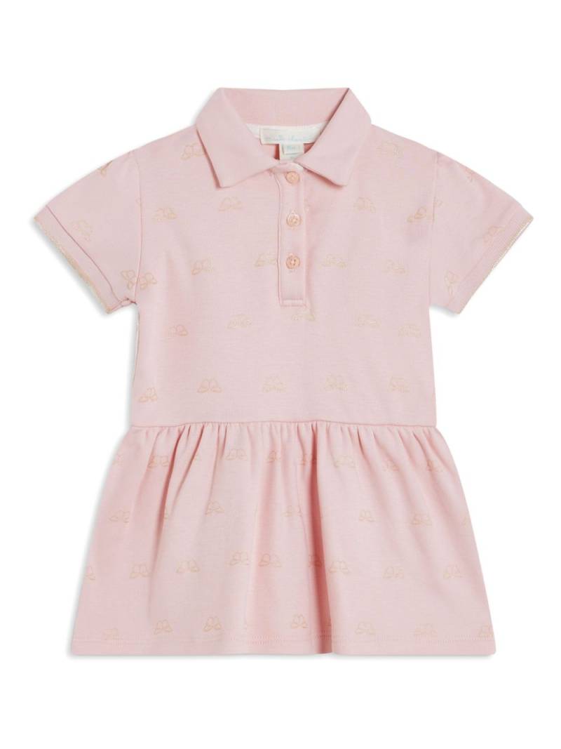 Marie-Chantal embroidered short sleeve dress - Pink von Marie-Chantal