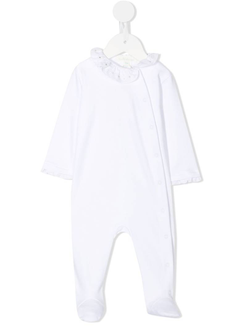 Marie-Chantal ruffle-neck cotton pajama - White von Marie-Chantal