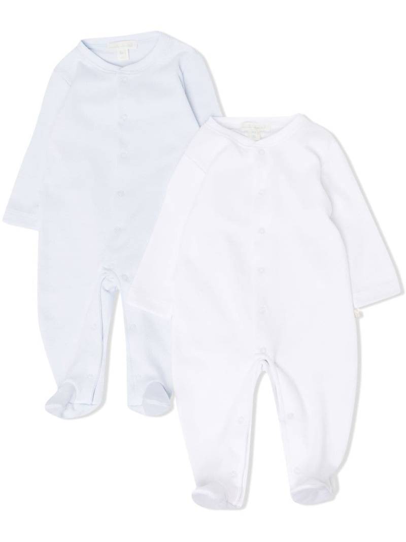 Marie-Chantal two-pack cotton pajamas - Blue von Marie-Chantal