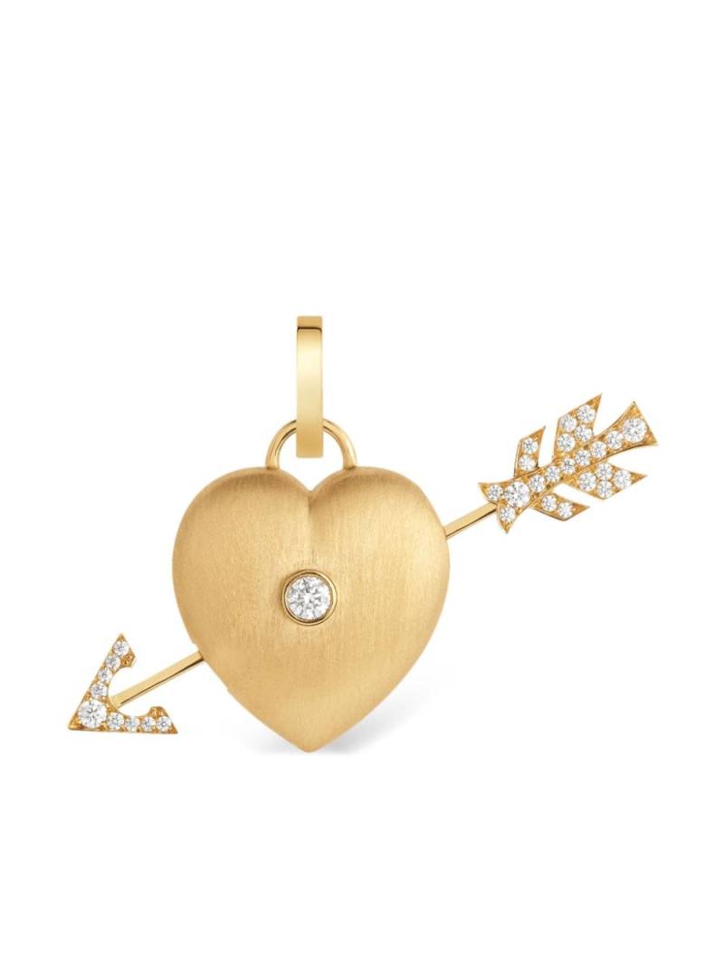 Marie Lichtenberg 18kt yellow gold heart diamond pendant von Marie Lichtenberg