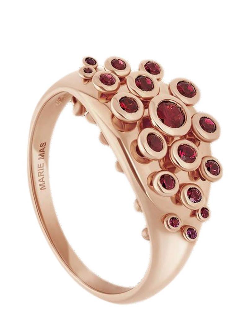 Marie Mas Ruby Queen Wave Ring - Pink von Marie Mas